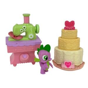 My Little Pony Wedding Cake Sewing Machine Spike Dragon Figure Replacements Lot